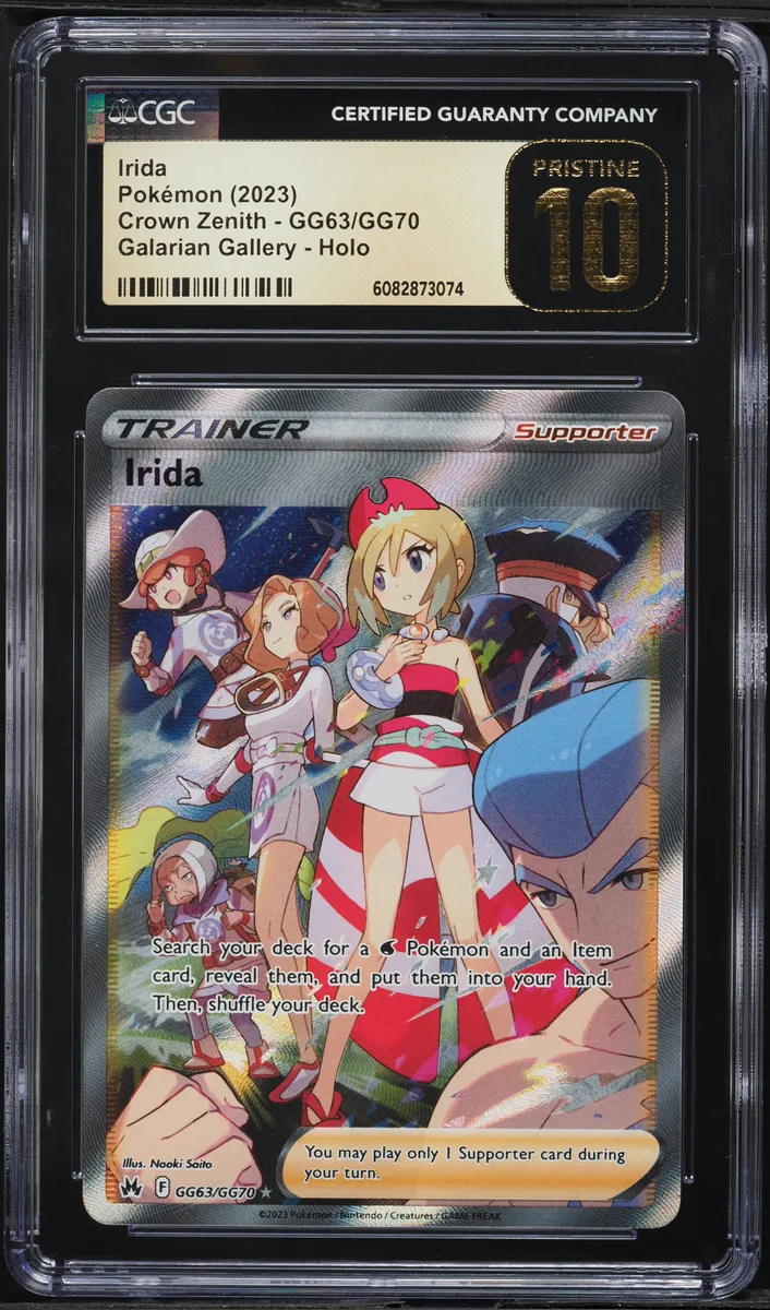 2023 #GG63 Full Art-Irida CGC 10 Pristine Sword and Shield Crown Zenith Pokemon