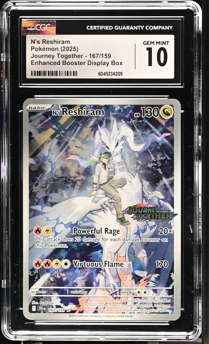 2025 #167 N's Reshiram CGC 10 Journey Together - JTG EN - English