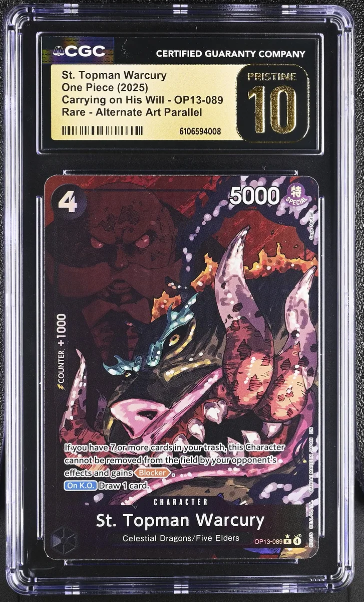 2025 #OP13-089 St. Topman Warcury CGC 10 Pristine Carrying on His Will (OP13) - English